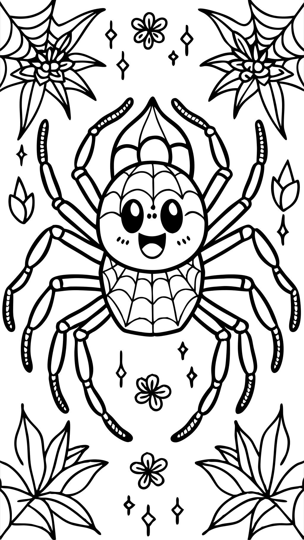 araña para colorear